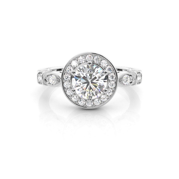 White Gold Vintage Diamond Engagement Ring