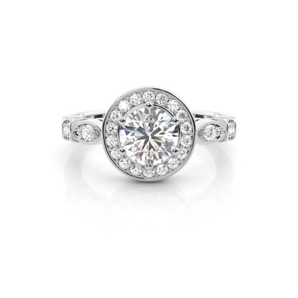 White Gold Vintage Diamond Engagement Ring