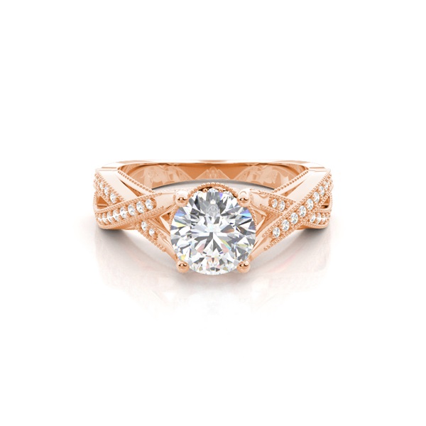 White Gold Vintage Diamond Engagement Ring