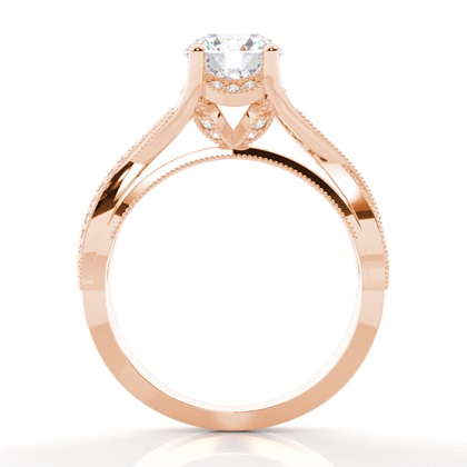 Weißgoldener Vintage-Diamant-Verlobungsring