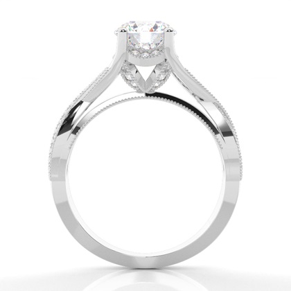 Weißgoldener Vintage-Diamant-Verlobungsring