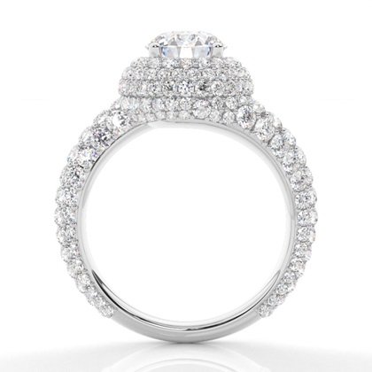 Round Diamond Halo Engagement Rings