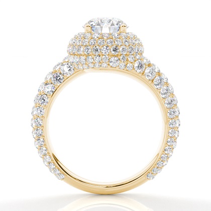 Yellow Gold Halo Engagement Rings