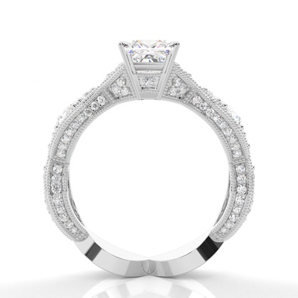 Platinum Side Stone Engagement Rings