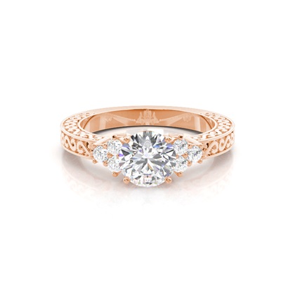 Rose Gold Vintage Diamond Engagement Ring