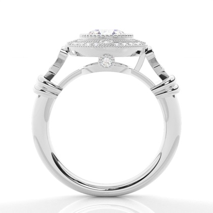 Round Diamond Halo Engagement Rings