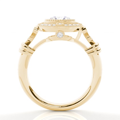 Yellow Gold Halo Engagement Rings