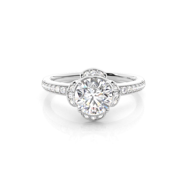 Rose Gold Vintage Diamond Engagement Ring