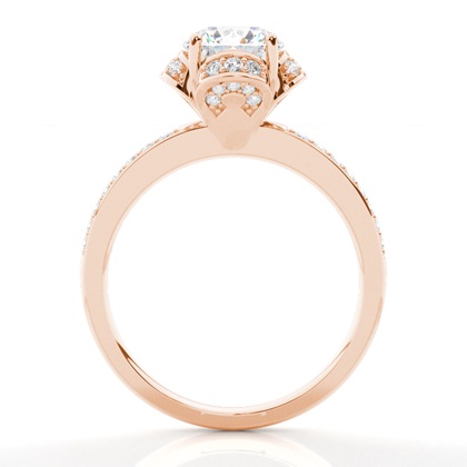 Round Diamond Halo Engagement Rings