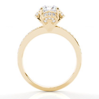 Yellow Gold Halo Engagement Rings