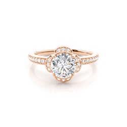 Rose Gold Vintage Diamond Engagement Ring
