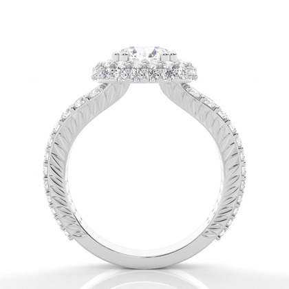 Weißgold Seitensteine Verlobungsringe