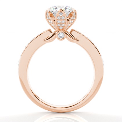 Rose Gold Side Stone Engagement Rings