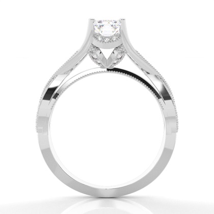 Weißgoldener Vintage-Diamant-Verlobungsring