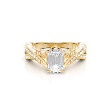 Emerald Cut Diamond Engagement Rings