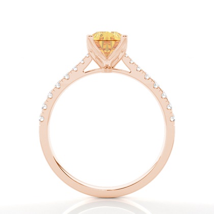 Gelber Diamant Halo Verlobungsring