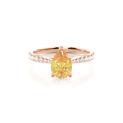 Yellow Diamond Halo Engagement Ring