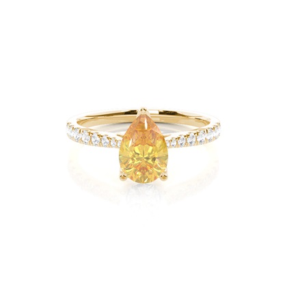 Yellow Diamond Halo Engagement Ring