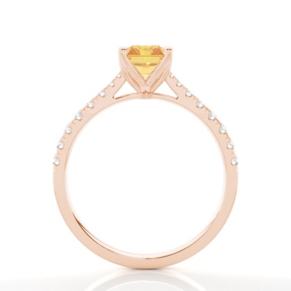 Gelber Diamant Halo Verlobungsring