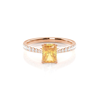 Yellow Diamond Halo Engagement Ring