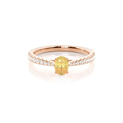 Yellow Diamond Halo Engagement Ring