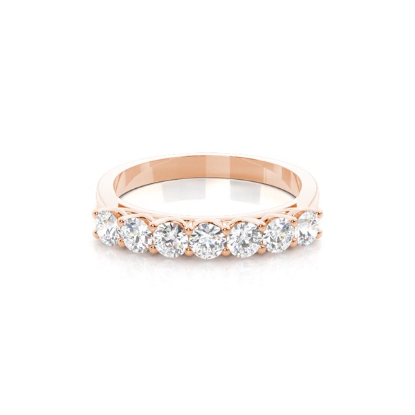 4 Prong Setting Plain Seven Stone Ring