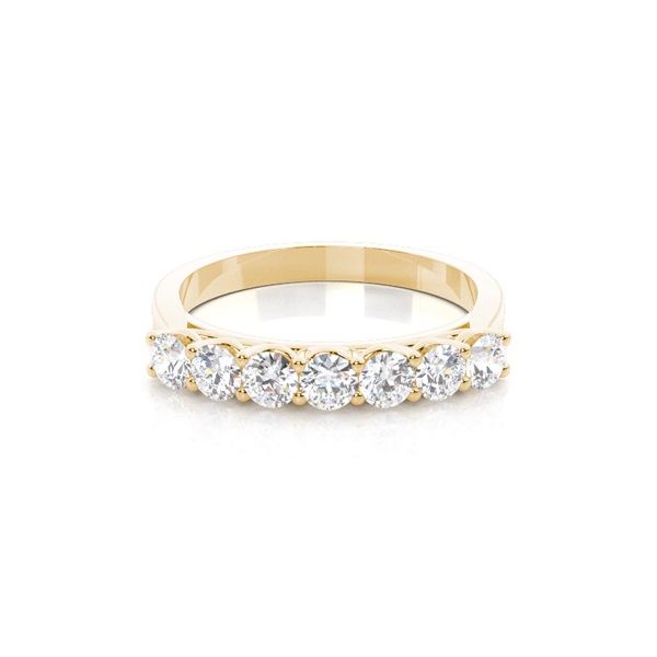 4 Prong Setting Plain Seven Stone Ring