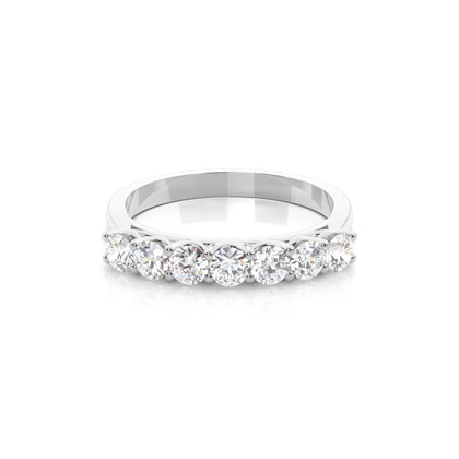 4 Prong Setting Plain Seven Stone Ring