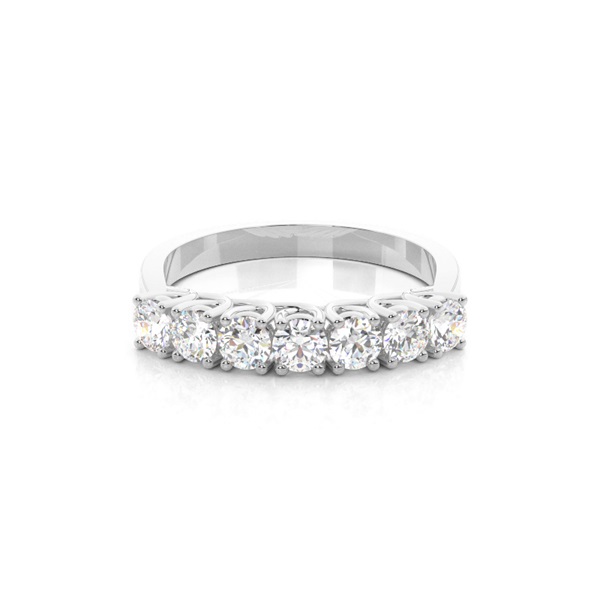 4 Prong Setting Plain Seven Stone Ring