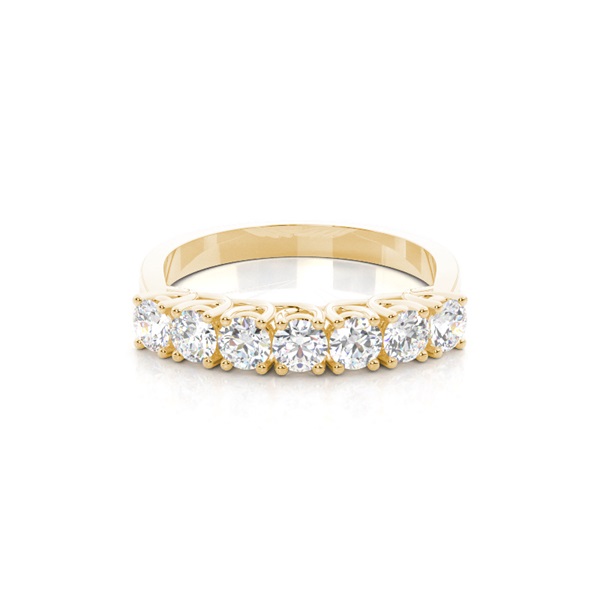 4 Prong Setting Plain Seven Stone Ring