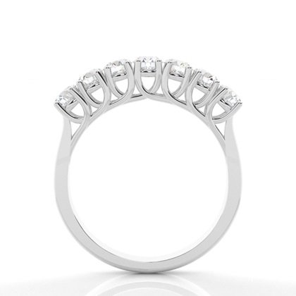 4 Prong Setting Plain Seven Stone Ring