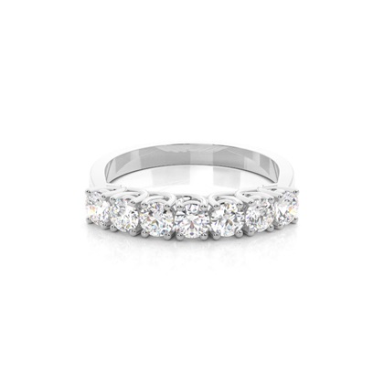 4 Prong Setting Plain Seven Stone Ring