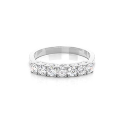4 Prong Setting Plain Seven Stone Ring