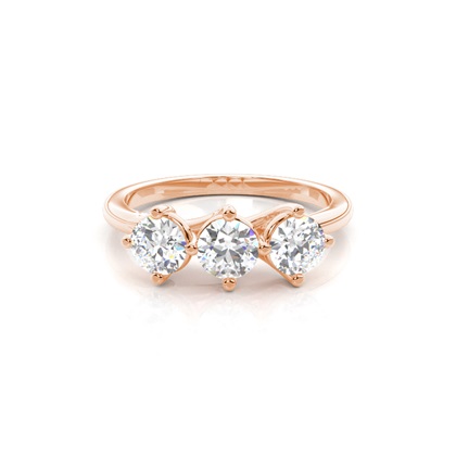 Round Three Stone Diamond Rings