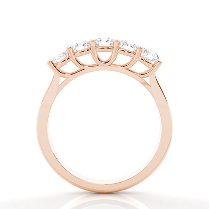 Rose Gold 5 Stone Diamond Rings