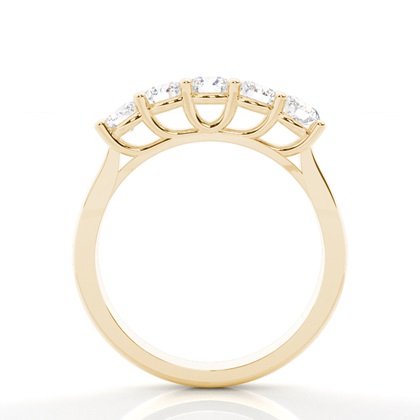 Yellow Gold 5 Stone Diamond Rings