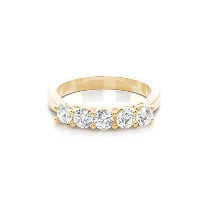 Yellow Gold 5 Stone Diamond Rings