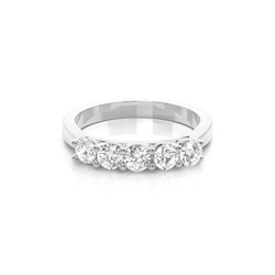 4 Prong Setting Plain Five Stone Ring