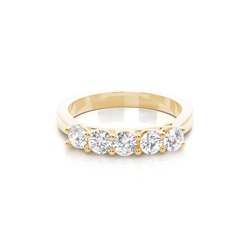 4 Prong Setting Plain Five Stone Ring