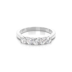 4 Prong Setting Plain Five Stone Ring