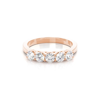 Rose Gold 5 Stone Diamond Rings