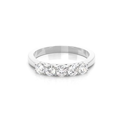 4 Prong Setting Plain Five Stone Ring