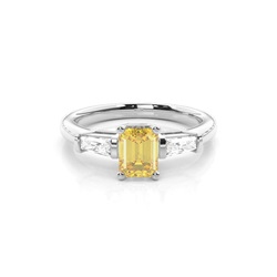 Gelber Diamant Trilogie Ring