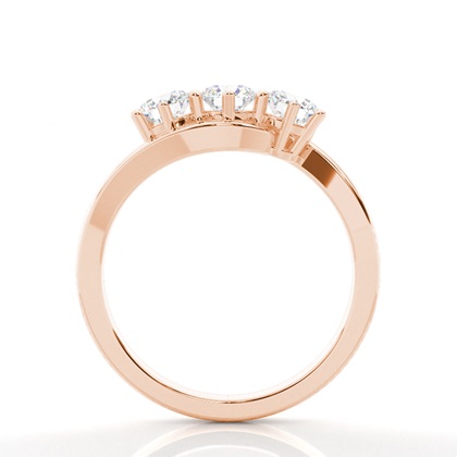 Brilliant Rotgold 3 Diamanten Diamantringe