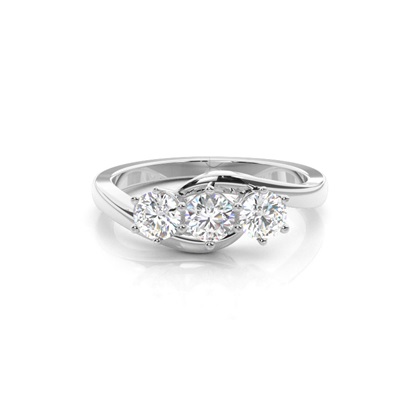 White Gold Trilogy Diamond Engagement Ring