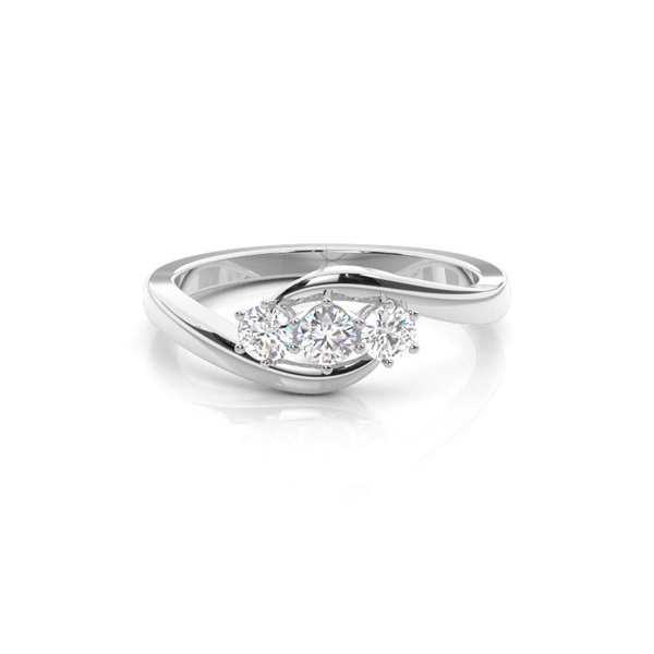White Gold Trilogy Diamond Engagement Ring