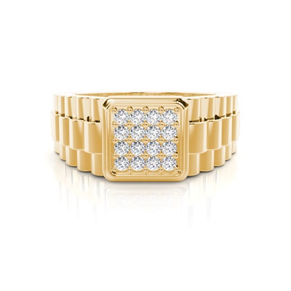 Yellow Gold Mens Rings Diamond Rings