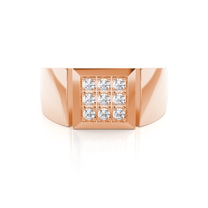 Rose Gold Men's Diamond Rings