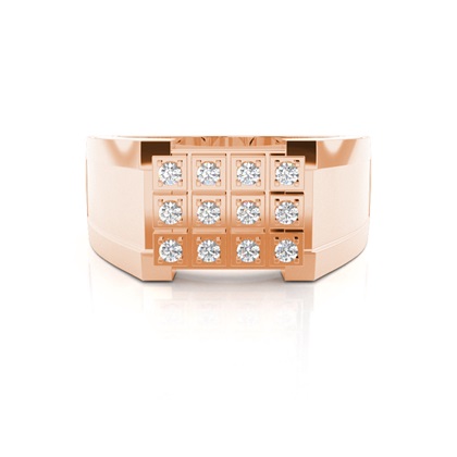 Rose Gold Men's Diamond Rings