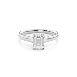 Witgouden Smaragd Diamanten Verlovingsring